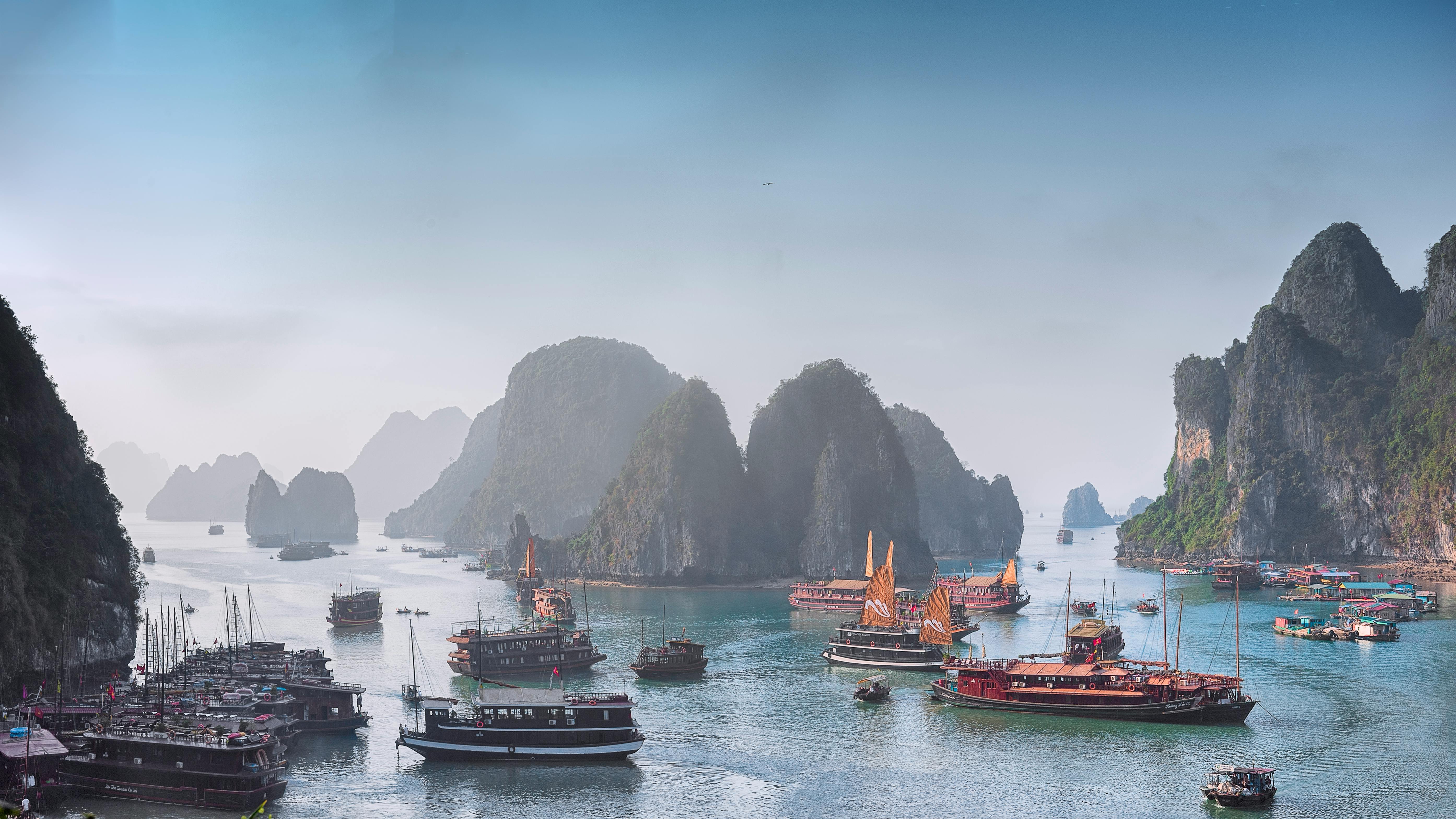 Ha long Bay scene from the sky